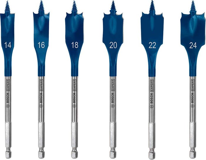 Tooled Up | Bosch Professional Bosch Expert 6 Piece Self Cut Speed Flat Spade Drill Bit Set Bosch Professional Bosch Expert 6 Piece Self Cut Speed Flat Spade Drill Bit Set