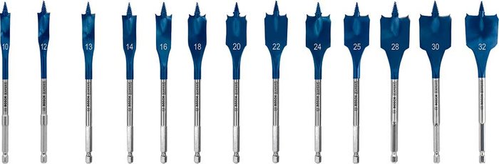 Tooled Up | Bosch Professional Bosch Expert 13 Piece Self Cut Speed Flat Spade Drill Bit Set Bosch Professional Bosch Expert 13 Piece Self Cut Speed Flat Spade Drill Bit Set
