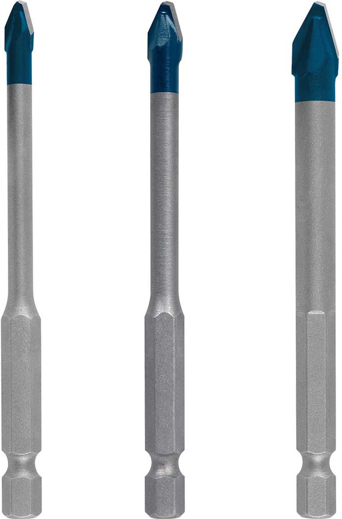 Tooled Up | Bosch Professional Bosch Expert 3 Piece HEX-9 Hard Ceramic 10x Longer Hard Ceramic Porcelain Tile Drill Bit Set Bosch Professional Bosch Expert 3 Piece HEX-9 Hard Ceramic 10x Longer Hard Ceramic Porcelain Tile Drill Bit Set