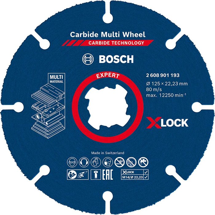 Tooled Up | Bosch Professional Bosch Expert X Lock Carbide Multi Cutting Disc 125mm Pack of 1 Bosch Professional Bosch Expert X Lock Carbide Multi Cutting Disc 125mm Pack of 1