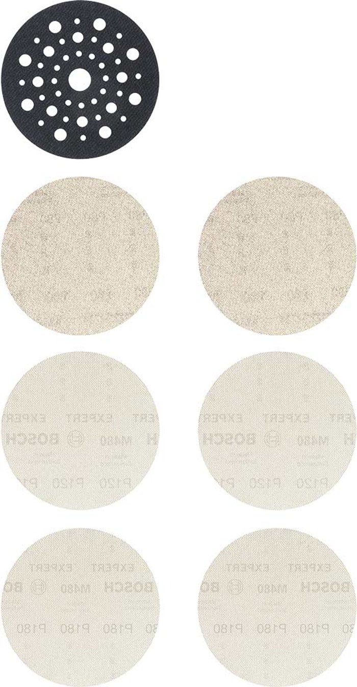 Tooled Up | Bosch Professional Bosch M480 125mm Net Abrasive Sanding Disc 125mm Assorted Pack of 7 Bosch Professional Bosch M480 125mm Net Abrasive Sanding Disc 125mm Assorted Pack of 7