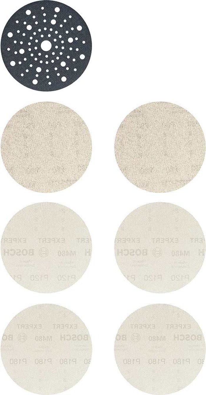 Tooled Up | Bosch Professional Bosch M480 150mm Net Abrasive Sanding Disc 150mm Assorted Pack of 7 Bosch Professional Bosch M480 150mm Net Abrasive Sanding Disc 150mm Assorted Pack of 7