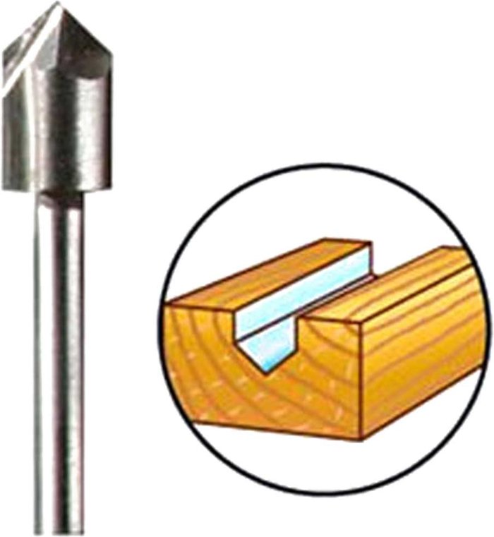 Tooled Up | Dremel Dremel 640 V Groove Router Bit 6.4mm Pack of 1 Dremel Dremel 640 V Groove Router Bit 6.4mm Pack of 1