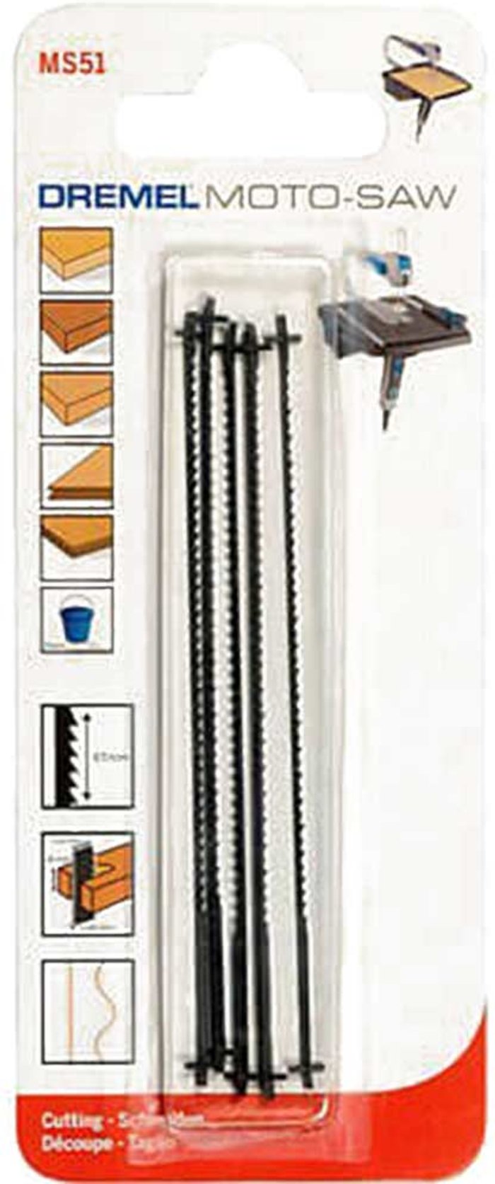 Tooled Up | Dremel Dremel MS51 General Wood Cutting Saw Blade Set for MS20 Moto Saw Dremel Dremel MS51 General Wood Cutting Saw Blade Set for MS20 Moto Saw