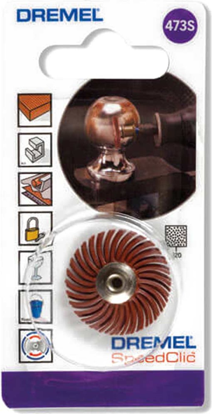 Tooled Up | Dremel Dremel EZ SpeedClic Detail Abrasive Brush 25mm 220g Pack of 1 Dremel Dremel EZ SpeedClic Detail Abrasive Brush 25mm 220g Pack of 1