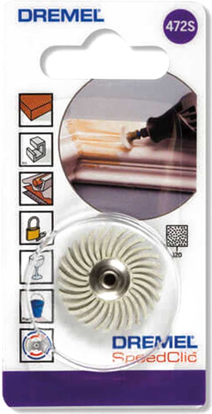 Tooled Up | Dremel Dremel EZ SpeedClic Detail Abrasive Brush 25mm 120g Pack of 1 Dremel Dremel EZ SpeedClic Detail Abrasive Brush 25mm 120g Pack of 1