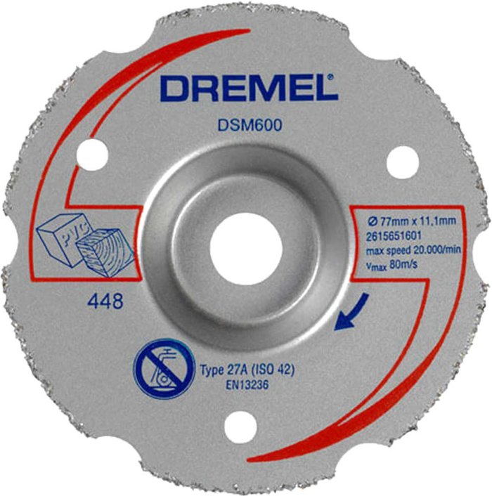 Tooled Up | Dremel Dremel DSM600 Multipurpose Flush Cutting Wheel for DSM20 77mm Pack of 1 Dremel Dremel DSM600 Multipurpose Flush Cutting Wheel for DSM20 77mm Pack of 1