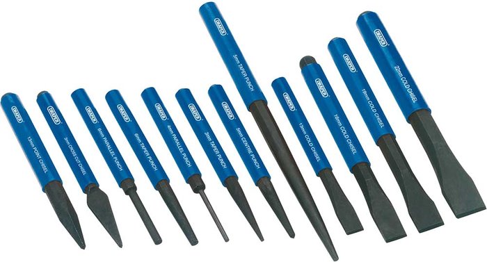 Tooled Up | Draper Draper 12 Piece Cold Chisel and Punch Set Draper Draper 12 Piece Cold Chisel and Punch Set