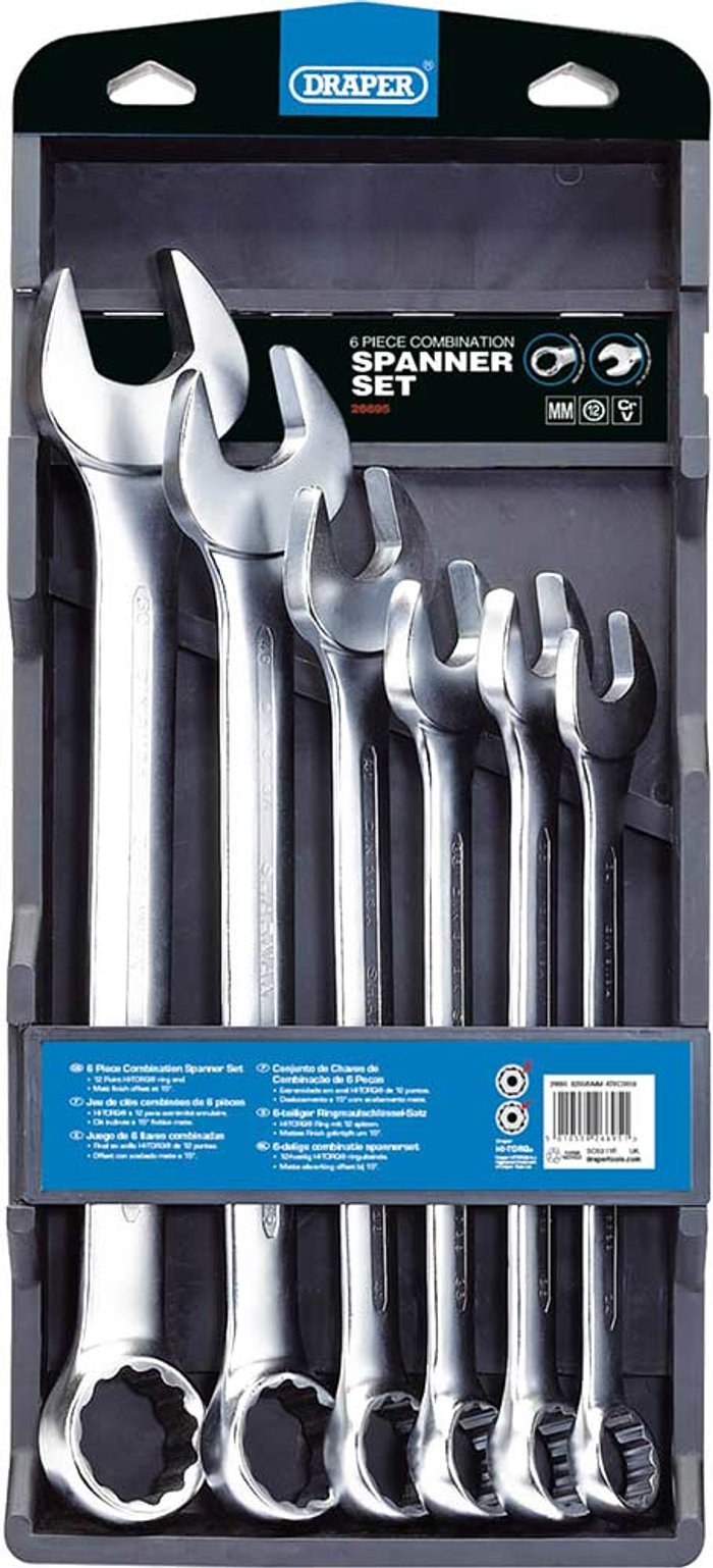 Tooled Up | Draper Draper Hi-Torq Metric Combination Spanner Set (6 Piece) Draper Draper Hi-Torq Metric Combination Spanner Set (6 Piece)