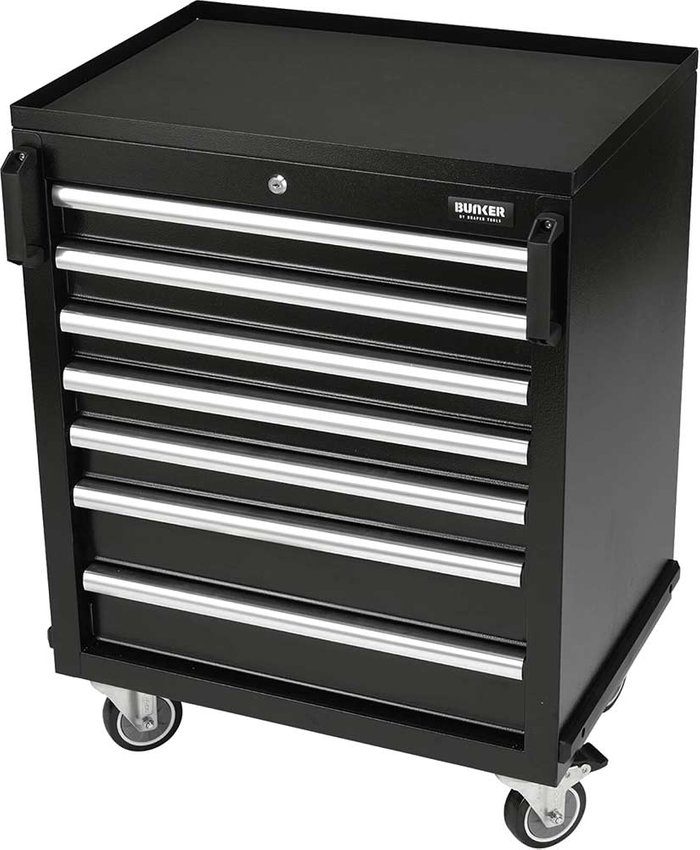 Tooled Up | Draper Draper Bunker 7 Drawer Modular Mobile Tool Cabinet Black Draper Draper Bunker 7 Drawer Modular Mobile Tool Cabinet Black