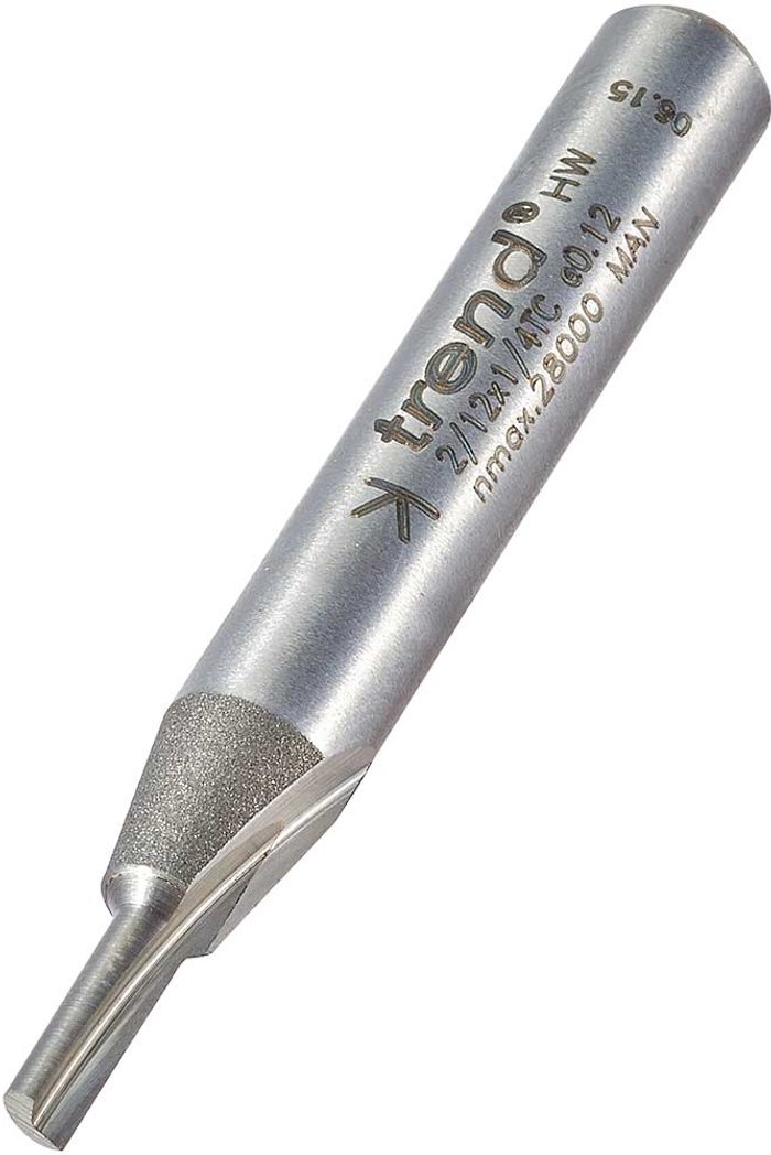 Tooled Up | Trend Trend Eccentric Single Flute Router Cutter 2.7mm 8mm 1/4 Trend Trend Eccentric Single Flute Router Cutter 2.7mm 8mm 1/4