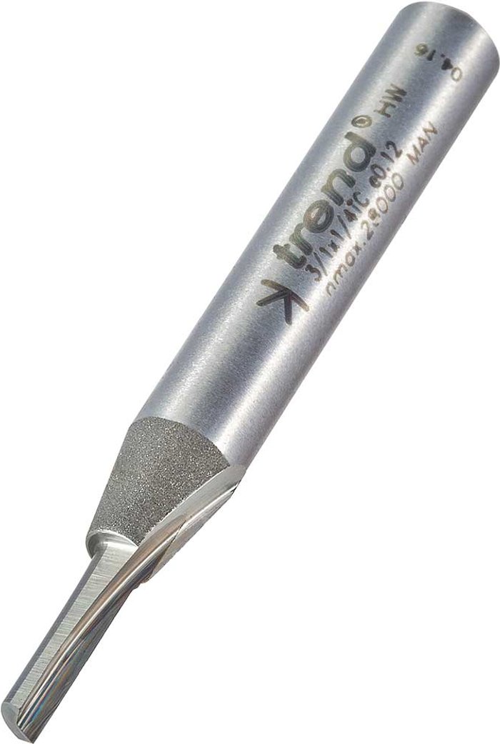 Tooled Up | Trend Trend Eccentric Single Flute Router Cutter 3mm 11mm 1/4 Trend Trend Eccentric Single Flute Router Cutter 3mm 11mm 1/4