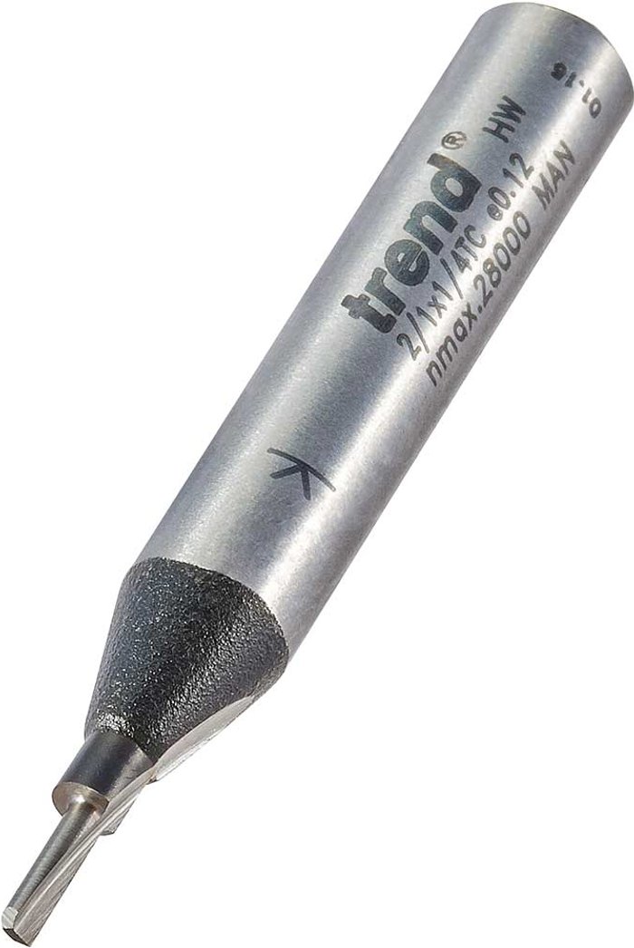 Tooled Up | Trend Trend Eccentric Single Flute Router Cutter 1.6mm 5mm 1/4 Trend Trend Eccentric Single Flute Router Cutter 1.6mm 5mm 1/4