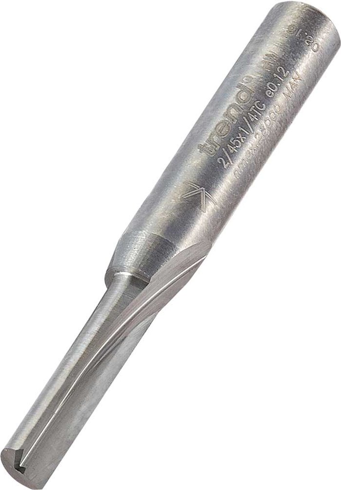 Tooled Up | Trend Trend Eccentric Single Flute Router Cutter 5mm 19mm 1/4 Trend Trend Eccentric Single Flute Router Cutter 5mm 19mm 1/4