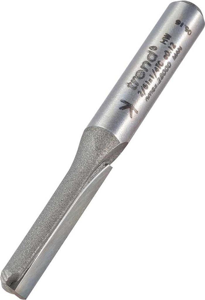 Tooled Up | Trend Trend Eccentric Single Flute Router Cutter 6.3mm 25mm 1/4 Trend Trend Eccentric Single Flute Router Cutter 6.3mm 25mm 1/4