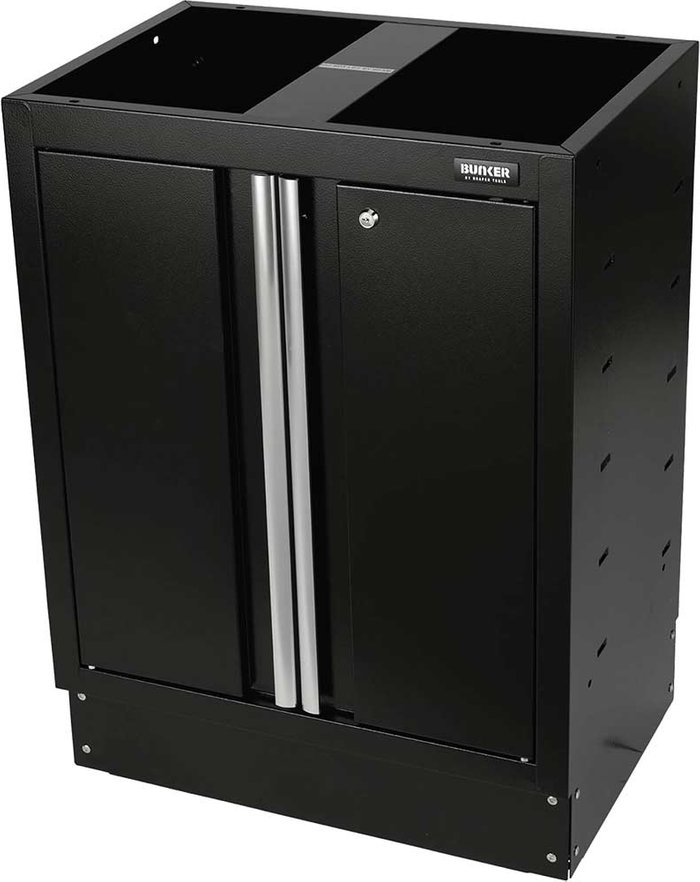 Tooled Up | Draper Draper Bunker Modular 2 Door Floor Cabinet Black Draper Draper Bunker Modular 2 Door Floor Cabinet Black