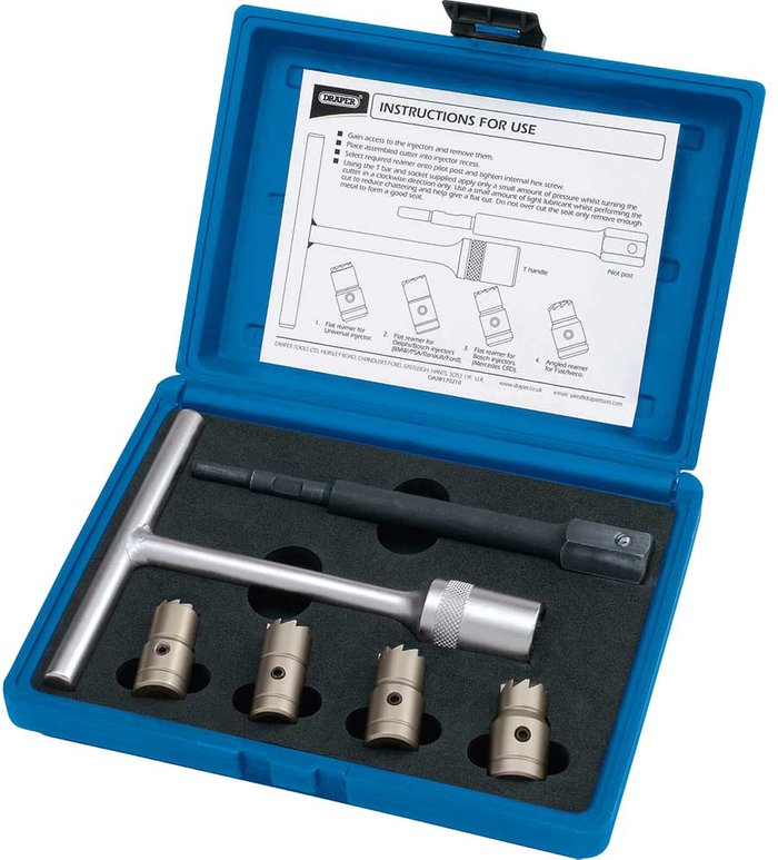 Tooled Up | Draper Draper Expert 6 Piece Diesel Injector Seat Cutter Set Draper Draper Expert 6 Piece Diesel Injector Seat Cutter Set