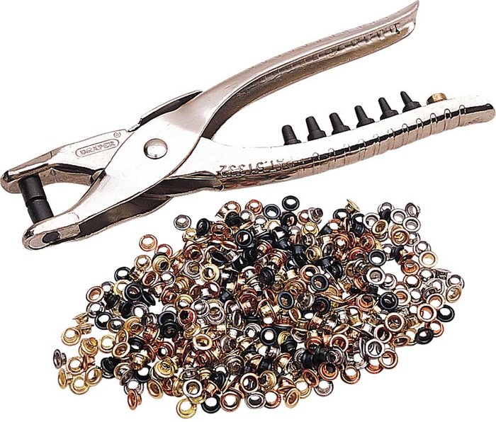 Tooled Up | Draper Interchangeable Hole Punch Eyelet Pliers - Silver Draper Interchangeable Hole Punch Eyelet Pliers - Silver