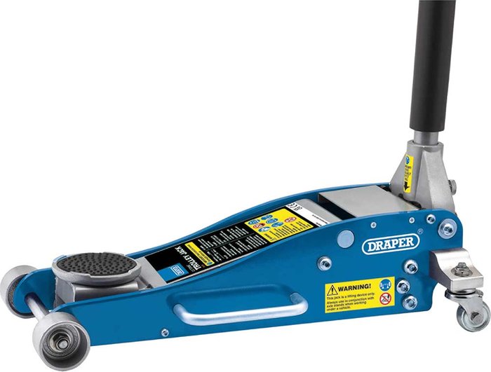 Tooled Up | Draper Draper Aluminium and Steel Trolley Jack (2.5 tonne) Draper Draper Aluminium and Steel Trolley Jack (2.5 tonne)