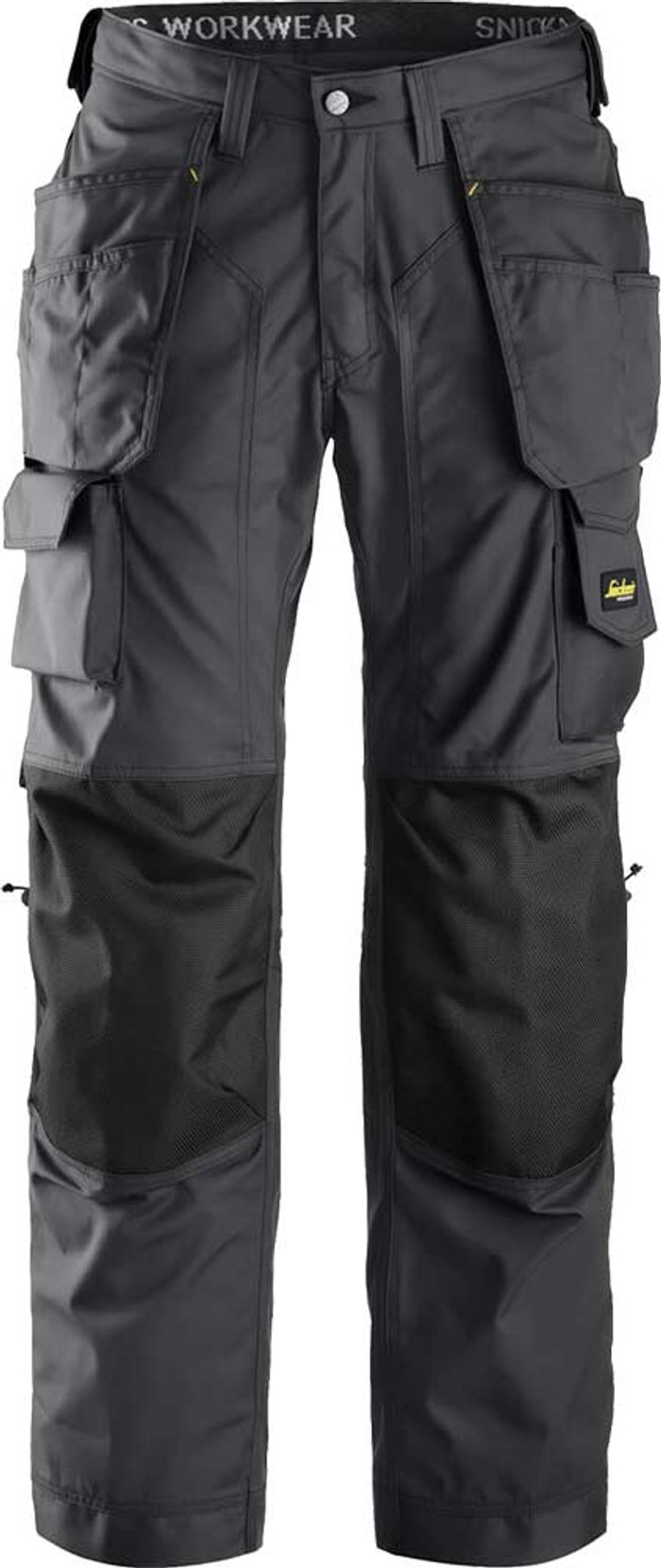 Tooled Up | Snickers Snickers 3223 Mens Rip Stop Floor Layer Work Trousers Black / Grey 36 Snickers Snickers 3223 Mens Rip Stop Floor Layer Work Trousers Black / Grey 36