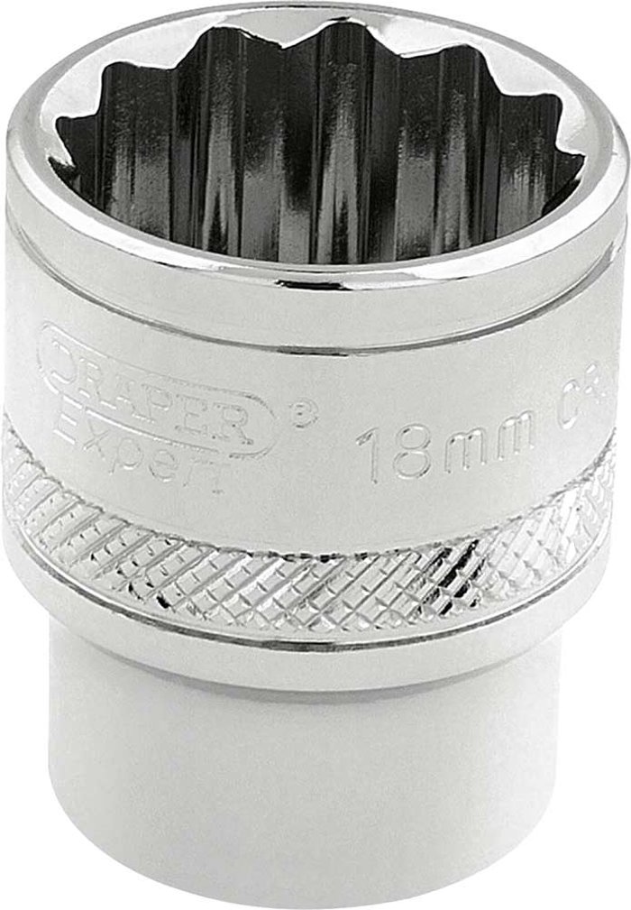 Tooled Up | Draper 32786 3/8' Square Drive Hi-Torq® 12 Point Socket (18mm) - Draper Draper 32786 3/8' Square Drive Hi-Torq® 12 Point Socket (18mm) - Draper