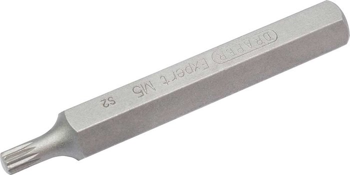 Tooled Up | Draper Draper Expert XZN Spline 10mm Shank Insert Bits M5 75mm Pack of 1 Draper Draper Expert XZN Spline 10mm Shank Insert Bits M5 75mm Pack of 1
