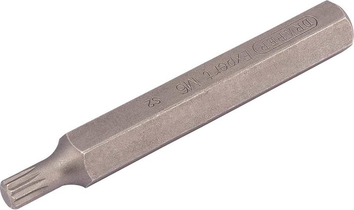 Tooled Up | Draper Draper Expert XZN Spline 10mm Shank Insert Bits M6 75mm Pack of 1 Draper Draper Expert XZN Spline 10mm Shank Insert Bits M6 75mm Pack of 1