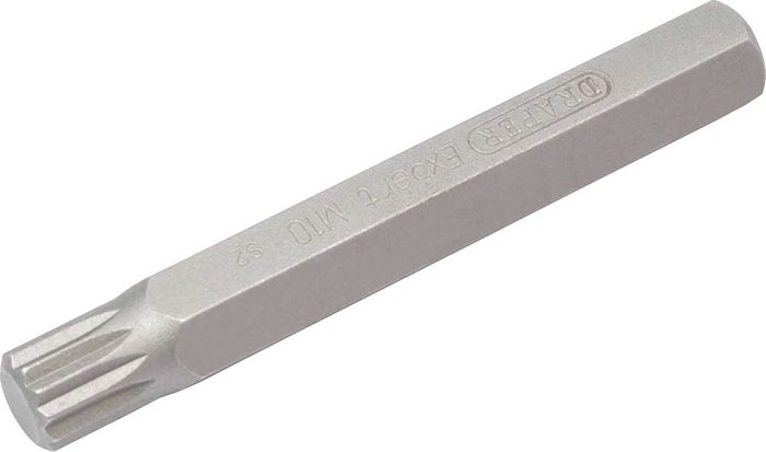 Tooled Up | Draper Draper Expert XZN Spline 10mm Shank Insert Bits M10 75mm Pack of 1 Draper Draper Expert XZN Spline 10mm Shank Insert Bits M10 75mm Pack of 1