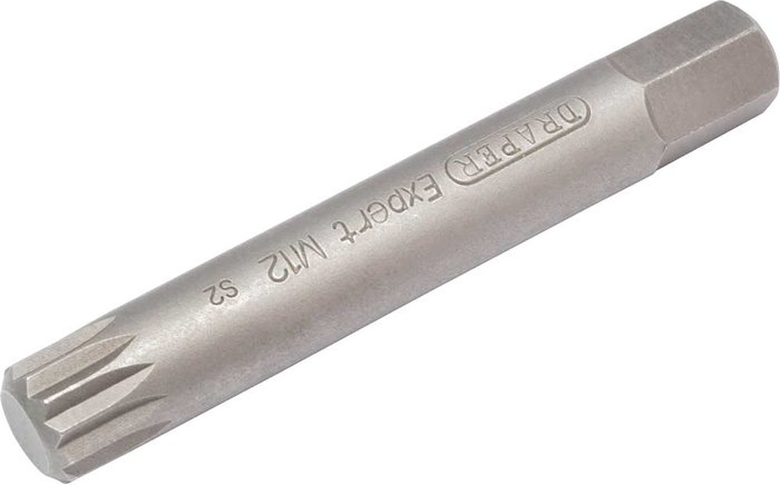 Tooled Up | Draper Draper Expert XZN Spline 10mm Shank Insert Bits M12 75mm Pack of 1 Draper Draper Expert XZN Spline 10mm Shank Insert Bits M12 75mm Pack of 1