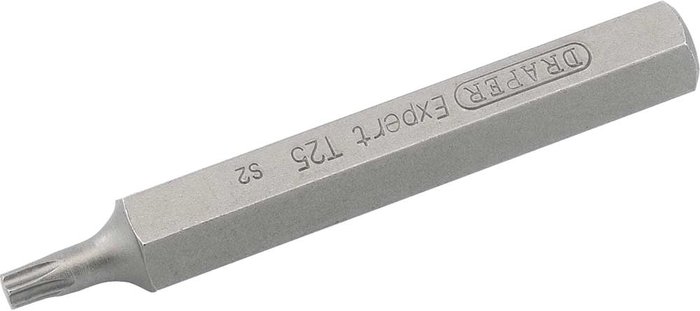 Tooled Up | Draper Draper Expert Torx 10mm Shank Hexagon Insert Bits T25 75mm Pack of 1 Draper Draper Expert Torx 10mm Shank Hexagon Insert Bits T25 75mm Pack of 1