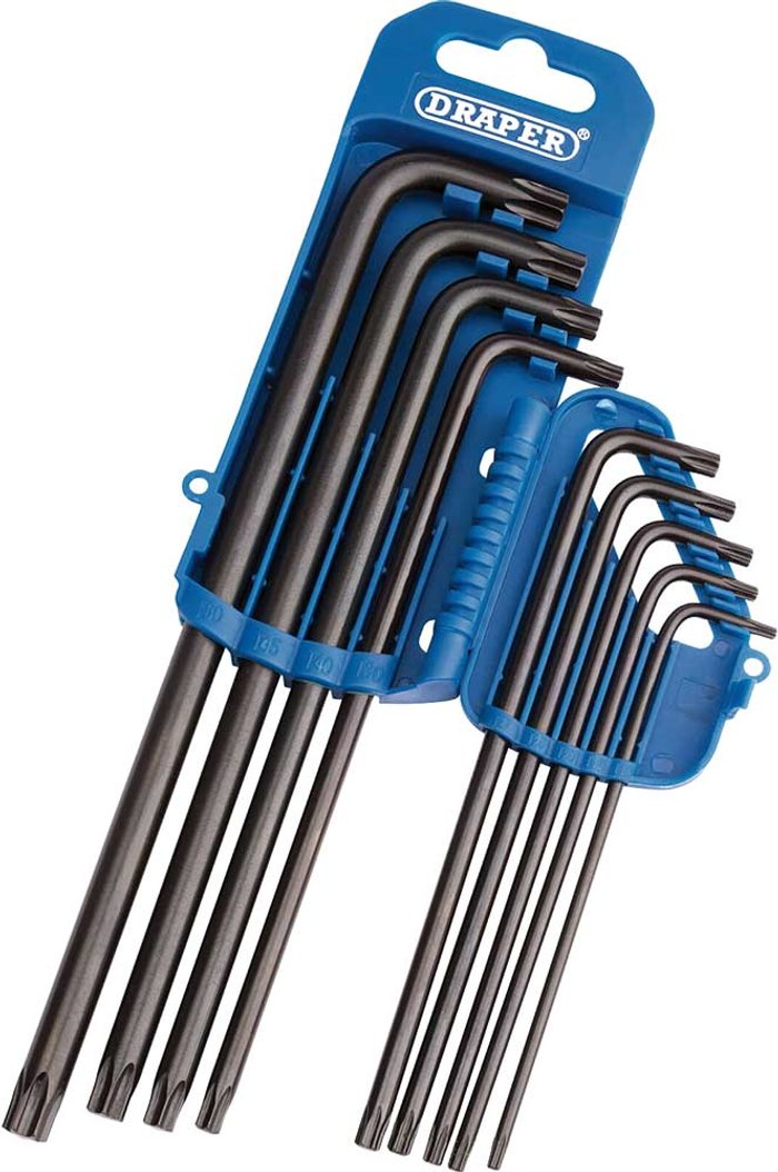 Tooled Up | Draper Draper 9 Piece Extra Long Torx Key Set Draper Draper 9 Piece Extra Long Torx Key Set