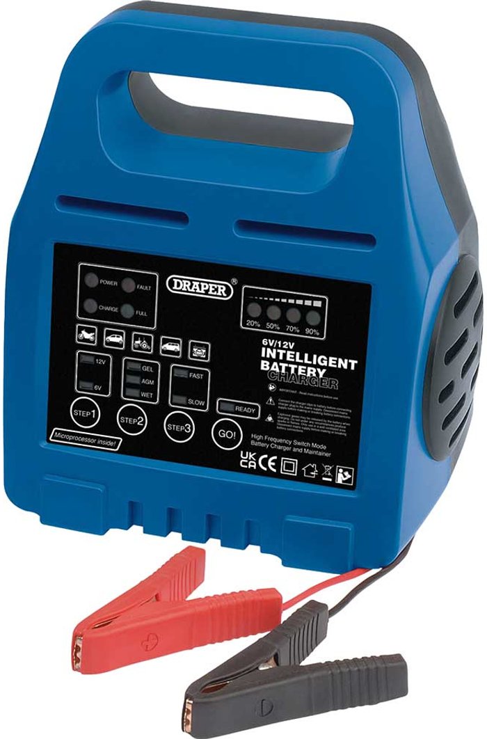 Tooled Up | Draper Draper 6/12V Intelligent Battery Charger Draper Draper 6/12V Intelligent Battery Charger