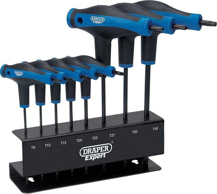 Tooled Up | Draper Draper Expert 8 Piece T Handle Torx Key Set Draper Draper Expert 8 Piece T Handle Torx Key Set