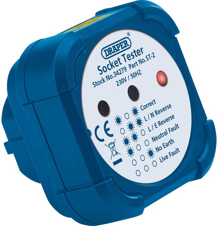 Tooled Up | Draper Draper Plug Socket Fault Tester Draper Draper Plug Socket Fault Tester