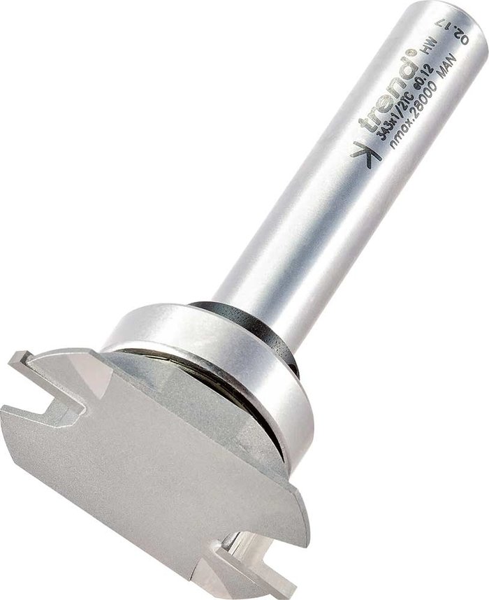 Tooled Up | Trend Trend Bearing Guided Carripile Offset Leg Router Cutter 45.8mm 2.2mm 1/2 Trend Trend Bearing Guided Carripile Offset Leg Router Cutter 45.8mm 2.2mm 1/2