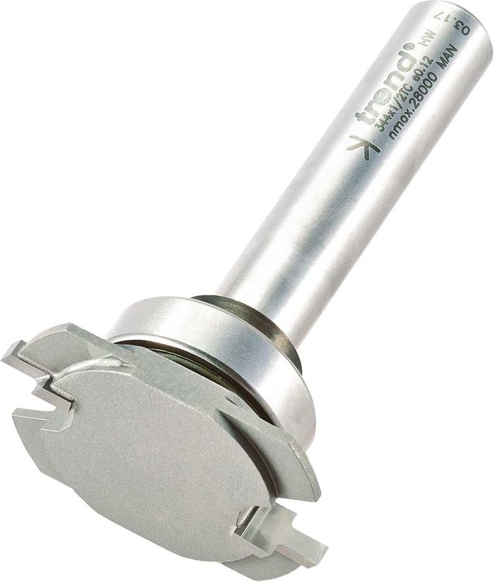 Tooled Up | Trend Trend Bearing Guided Carripile Central Leg Router Cutter 45.8mm 2mm 1/2 Trend Trend Bearing Guided Carripile Central Leg Router Cutter 45.8mm 2mm 1/2