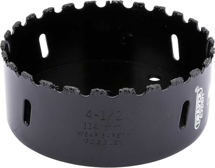 Tooled Up | Draper Draper Expert Tungsten Carbide Grit Hole Saw 114mm Draper Draper Expert Tungsten Carbide Grit Hole Saw 114mm