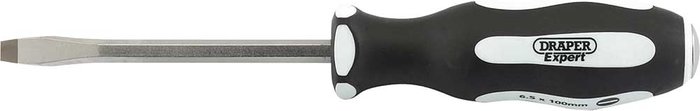 Tooled Up | Draper Draper Expert Hammer Through Flared Slotted Screwdriver 6.5mm 100mm Draper Draper Expert Hammer Through Flared Slotted Screwdriver 6.5mm 100mm