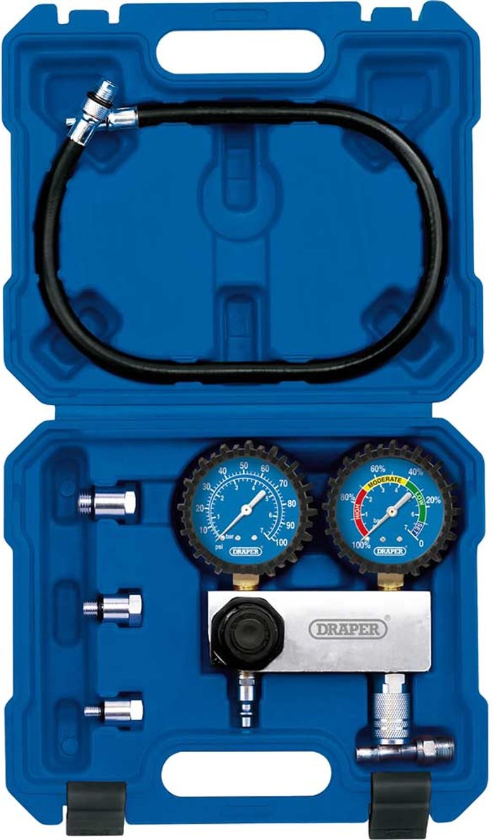 Tooled Up | Draper Draper 7 Piece Cylinder Leakage Tool Kit Draper Draper 7 Piece Cylinder Leakage Tool Kit