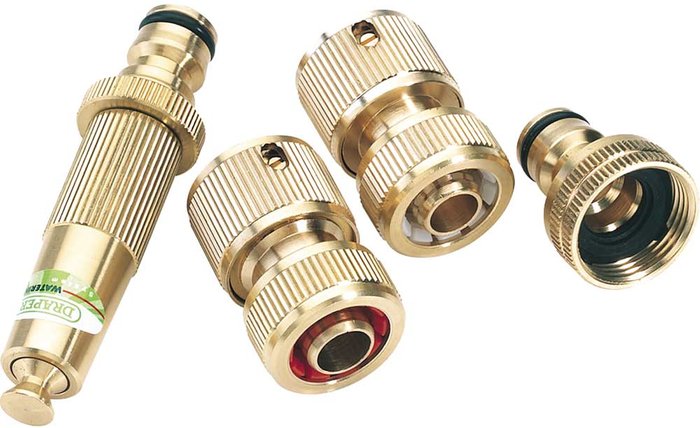 Tooled Up | Draper Draper Brass Watering Accessory Set - 4 Piece Draper Draper Brass Watering Accessory Set - 4 Piece