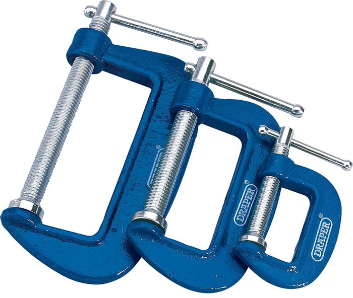 Tooled Up | Draper Draper 3 Piece G Clamp Set Draper Draper 3 Piece G Clamp Set