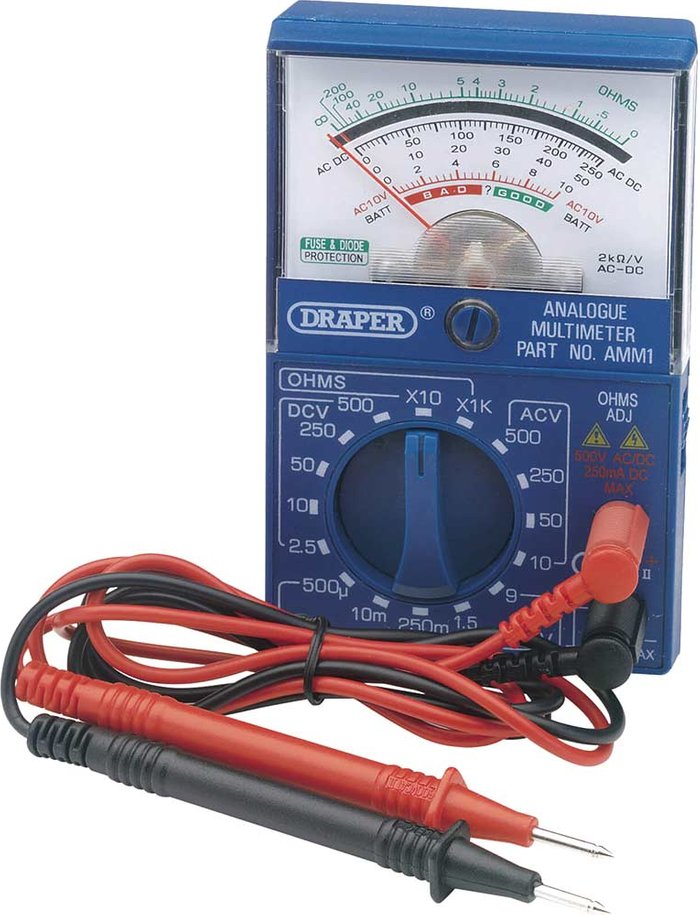 Tooled Up | Draper Draper Pocket Analogue Multimeter Draper Draper Pocket Analogue Multimeter