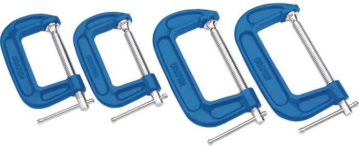 Tooled Up | Draper Draper 4 Piece G Clamp Set Draper Draper 4 Piece G Clamp Set