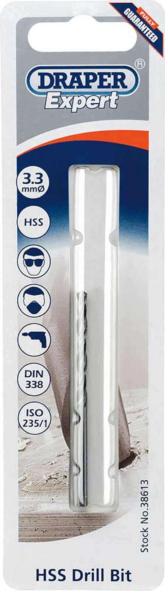 Tooled Up | Draper Draper Expert HSS Drill Bit 3.3mm Pack of 1 Draper Draper Expert HSS Drill Bit 3.3mm Pack of 1