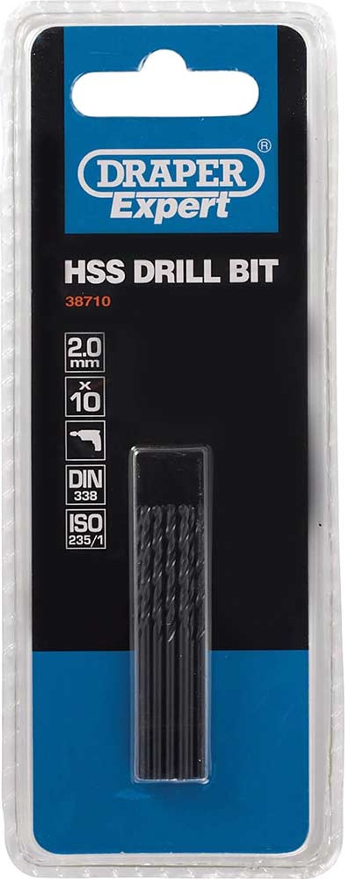 Tooled Up | Draper Draper Expert HSS Drill Bit 2mm Pack of 10 Draper Draper Expert HSS Drill Bit 2mm Pack of 10