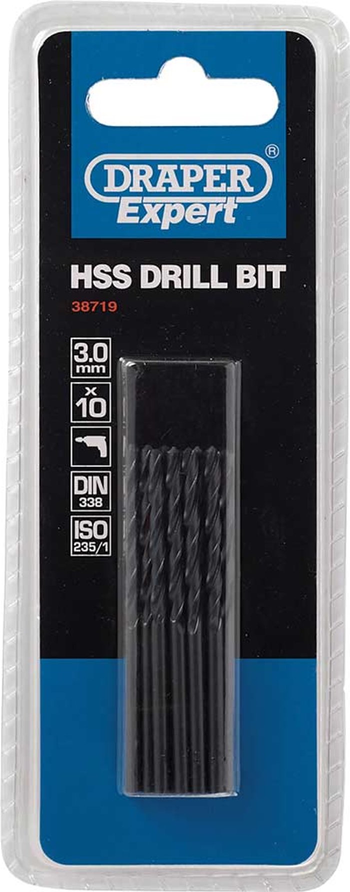 Tooled Up | Draper Draper Expert HSS Drill Bit 3mm Pack of 10 Draper Draper Expert HSS Drill Bit 3mm Pack of 10