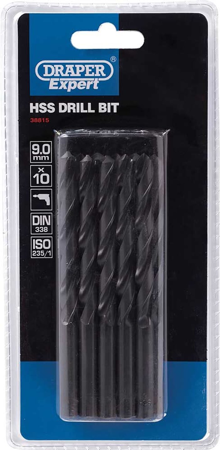 Tooled Up | Draper Draper Expert HSS Drill Bit 9mm Pack of 10 Draper Draper Expert HSS Drill Bit 9mm Pack of 10