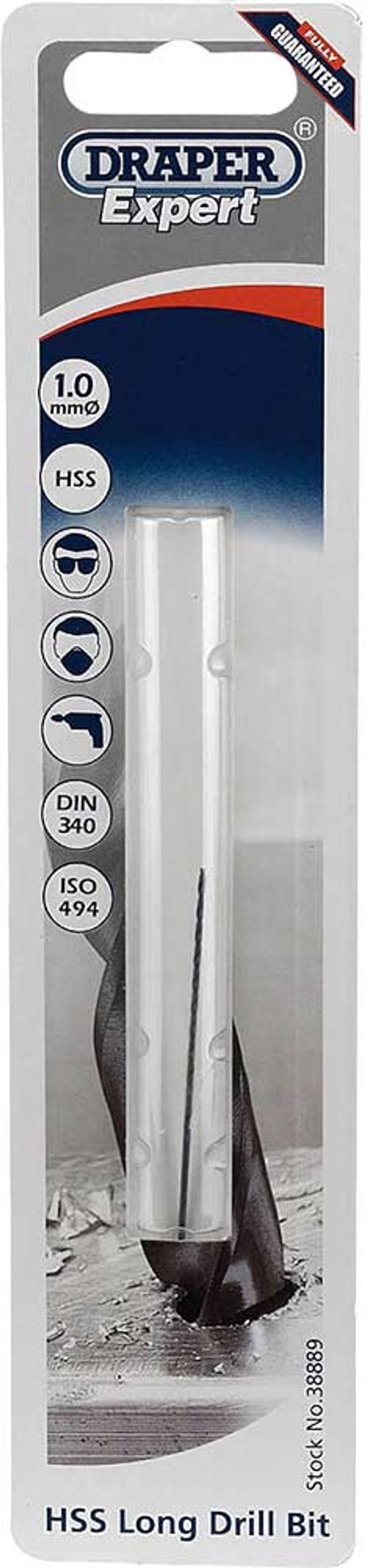 Tooled Up | Draper Draper Expert HSS Extra Long Jobber Drill Bit 1mm Draper Draper Expert HSS Extra Long Jobber Drill Bit 1mm