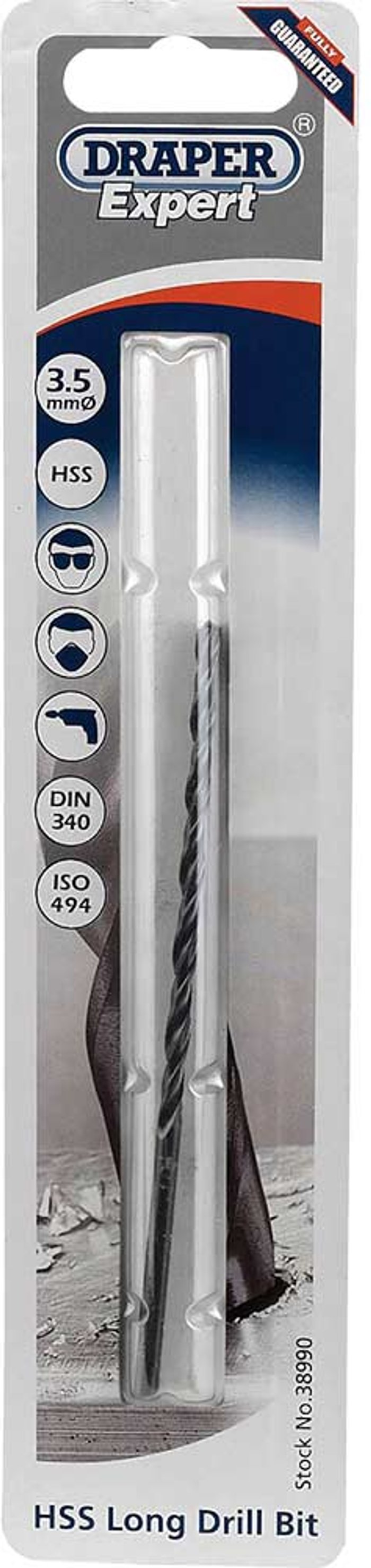 Tooled Up | Draper Draper Expert HSS Extra Long Jobber Drill Bit 3.5mm Draper Draper Expert HSS Extra Long Jobber Drill Bit 3.5mm
