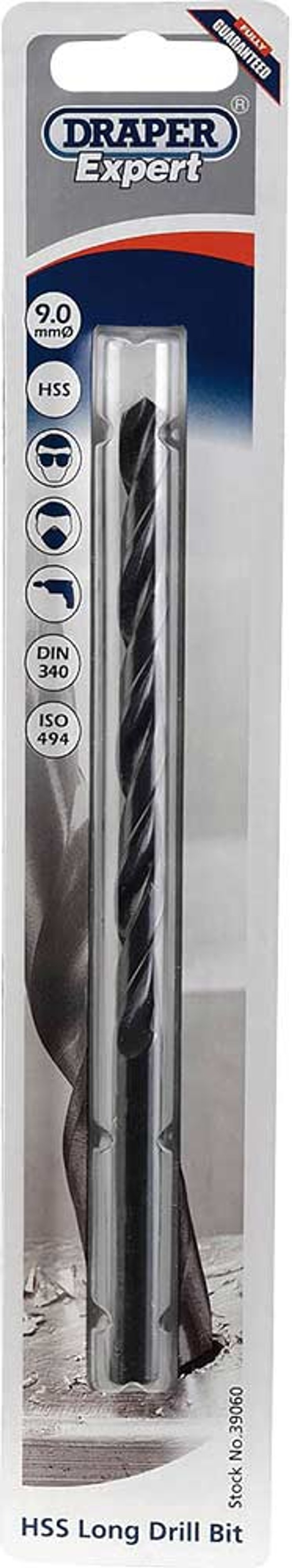 Tooled Up | Draper Draper Expert HSS Extra Long Jobber Drill Bit 9mm Draper Draper Expert HSS Extra Long Jobber Drill Bit 9mm